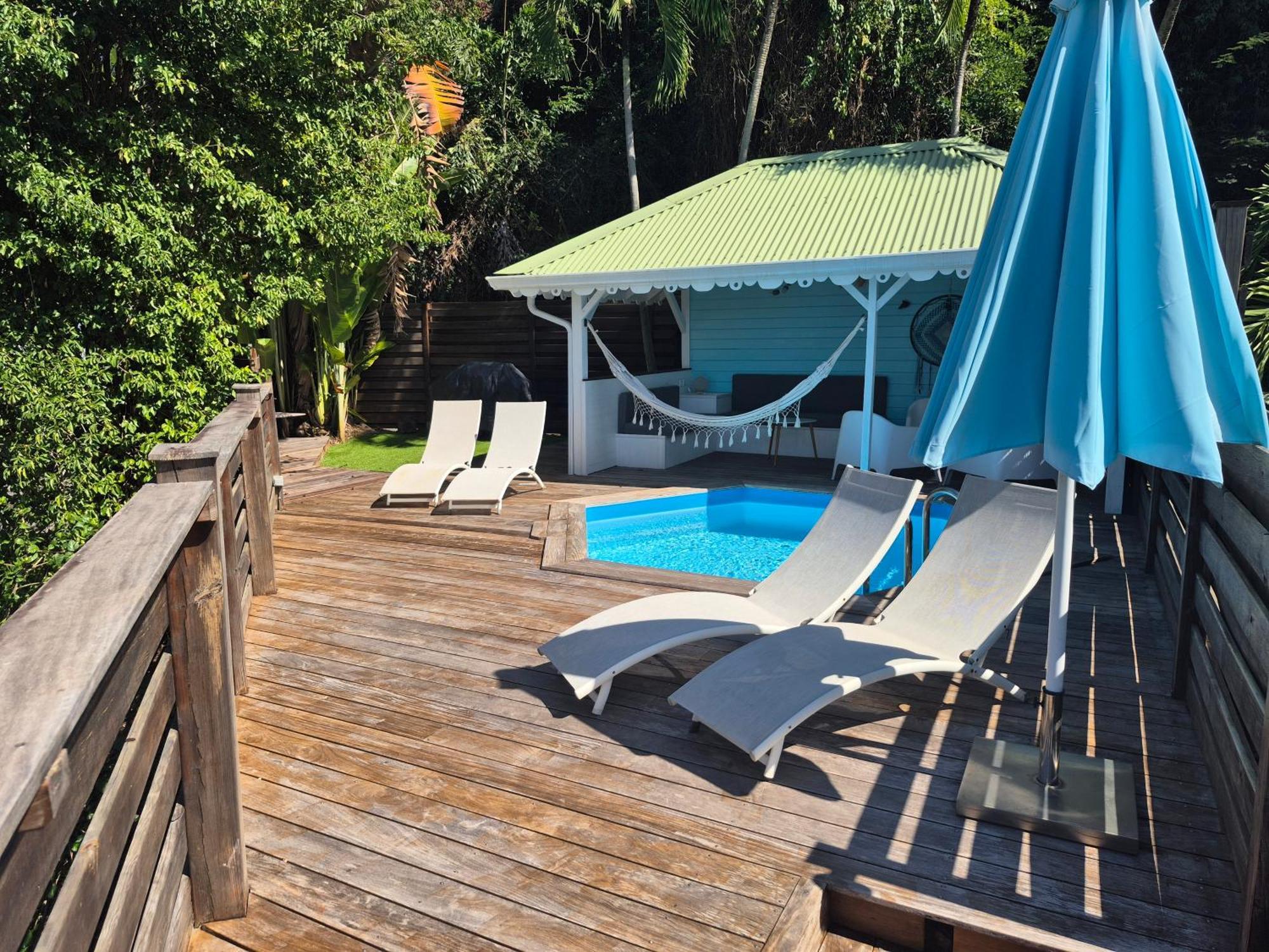 Villa Cannelle, Piscine, Vue Mer Deshaies Luaran gambar
