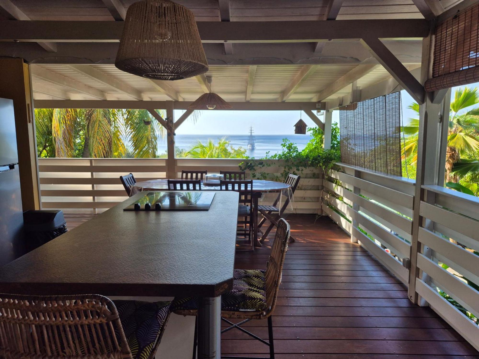 Villa Cannelle, Piscine, Vue Mer Deshaies Luaran gambar